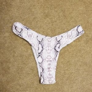 Snake print bikini bottoms